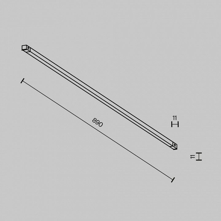 Накладной светильник Maytoni Technical Basis TR240-2-18W3K-B
