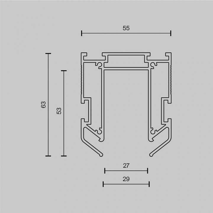 Профиль-держатель Maytoni Technical Accessories for tracks Exility TRA034MP-212S(N)