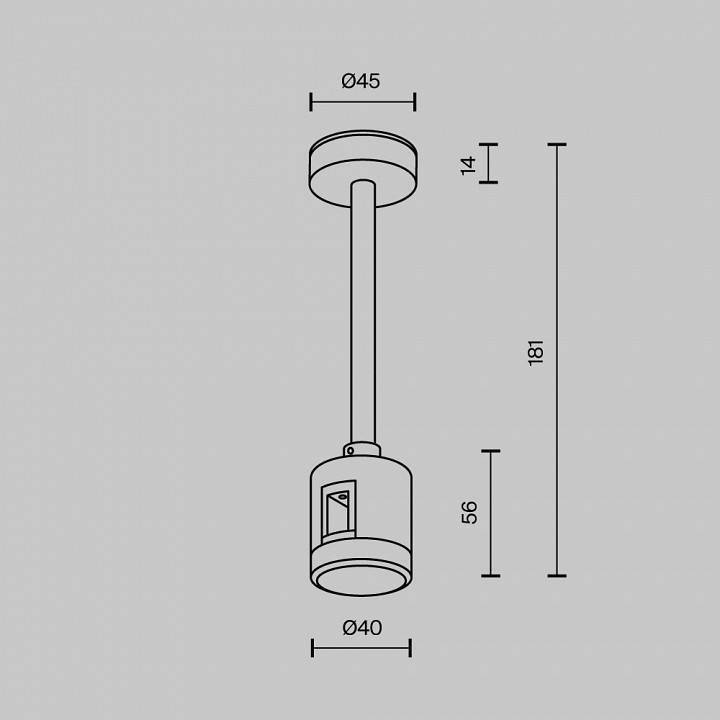 Основание на штанге Maytoni Accessories for tracks Flarity TRA156C-IPCL1-B
