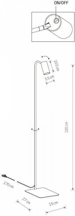 Торшер Nowodvorski Mono 7707