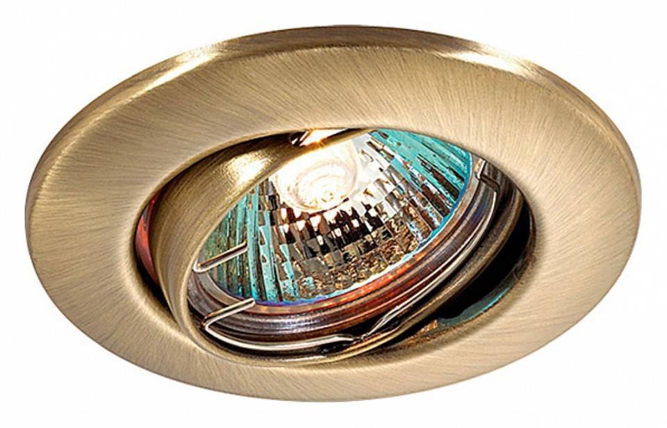 Встраиваемый светильник Novotech Classic GU5.3 белый/золото 369691