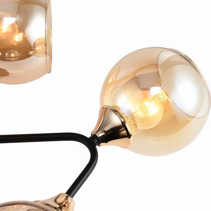 Люстра на штанге Reluce 01339 6 ламп 01339-0.3-06 BK+FGD