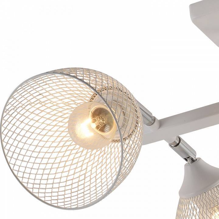 Люстра на штанге Reluce 01568 4 лампы 01568-3.3-04 WH+CR