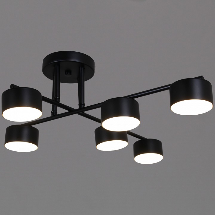 Люстра на штанге De Markt 03725-0.3-06 6 ламп черный GX53 03725-0.3-06 BK GX53