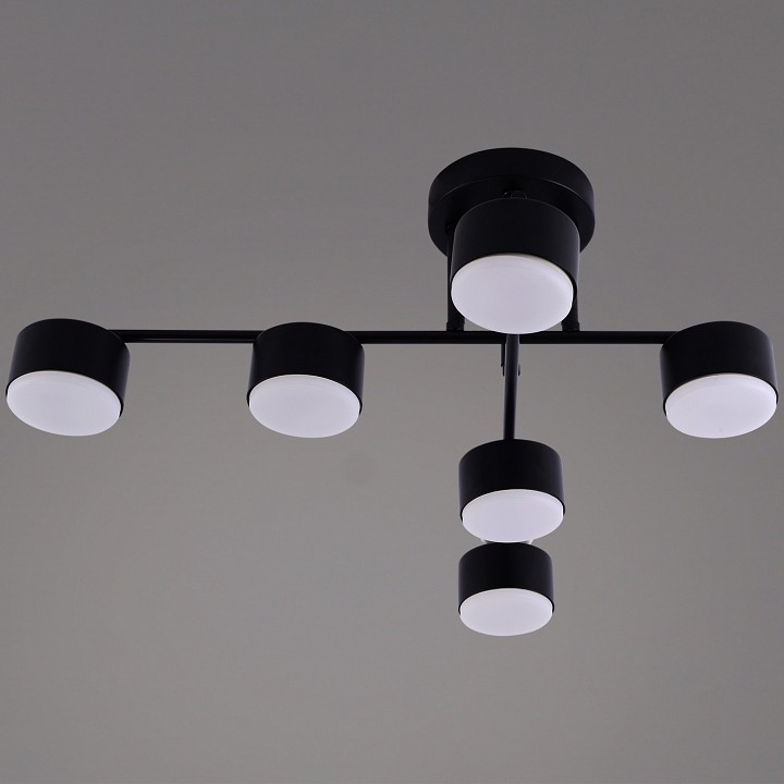 Люстра на штанге De Markt 03725-0.3-06 6 ламп черный GX53 03725-0.3-06 BK GX53