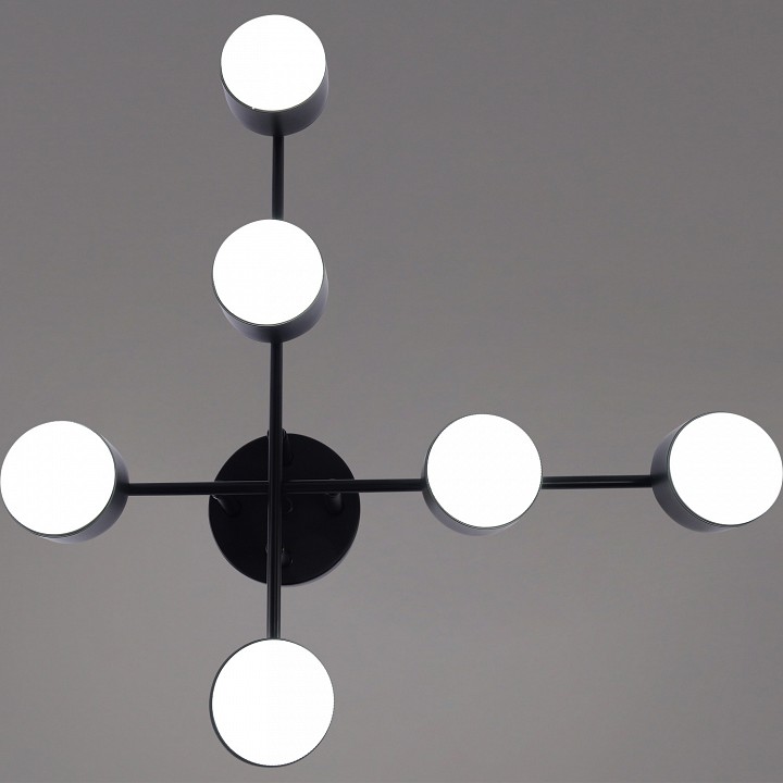 Люстра на штанге De Markt 03725-0.3-06 6 ламп черный GX53 03725-0.3-06 BK GX53