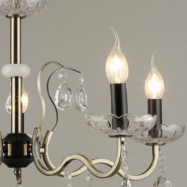 Подвесная люстра Reluce 03804 5 ламп AB+BK 03804-0.4-05 AB+BK