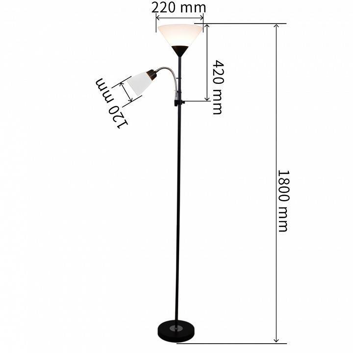 Торшер с подсветкой Reluce 03940-0.6-02 BK черный