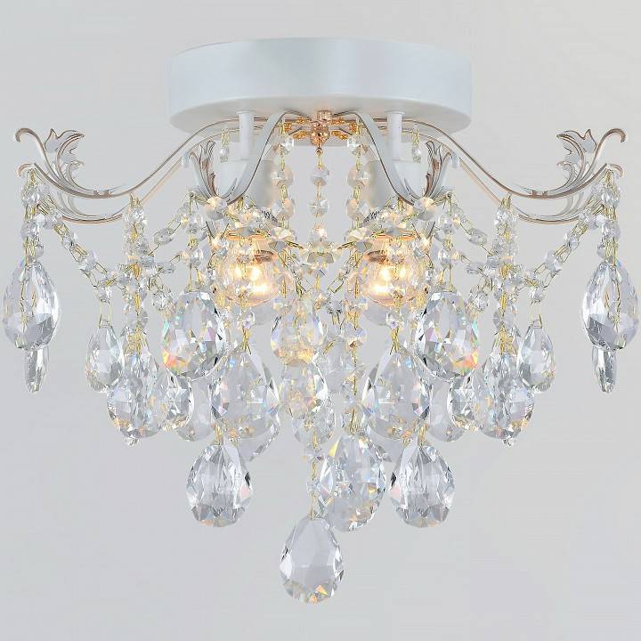 Потолочная люстра Reluce 04037 4 лампы белая с золотом 04037-0.3-04 WH+GOLD PN