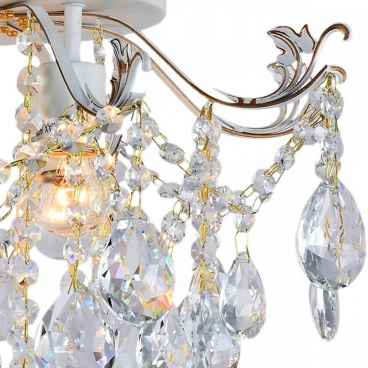 Потолочная люстра Reluce 04037 4 лампы белая с золотом 04037-0.3-04 WH+GOLD PN