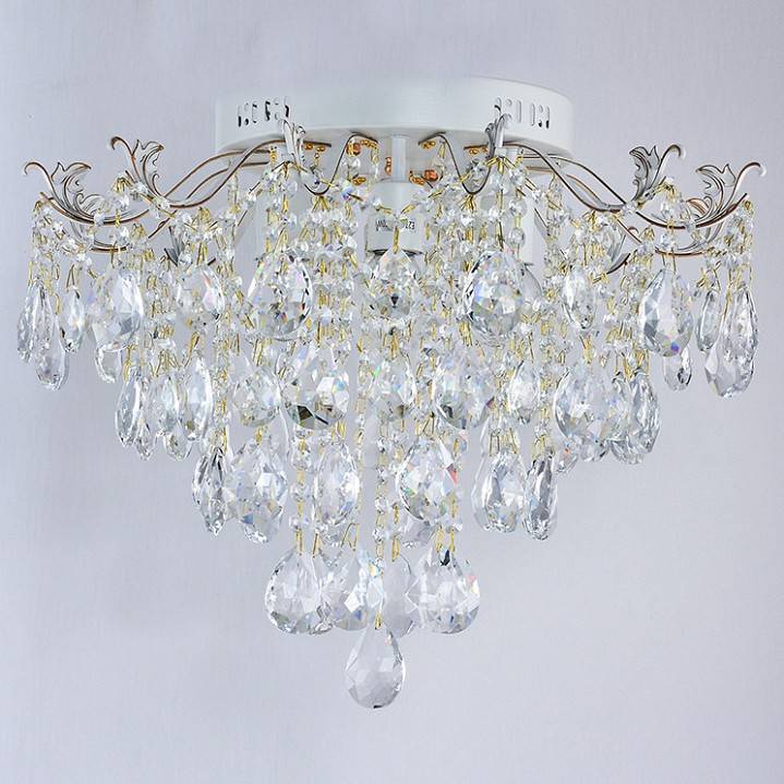 Потолочная люстра Reluce 04037 6 ламп белая с золотом 04037-0.3-06 WH+GOLD PN