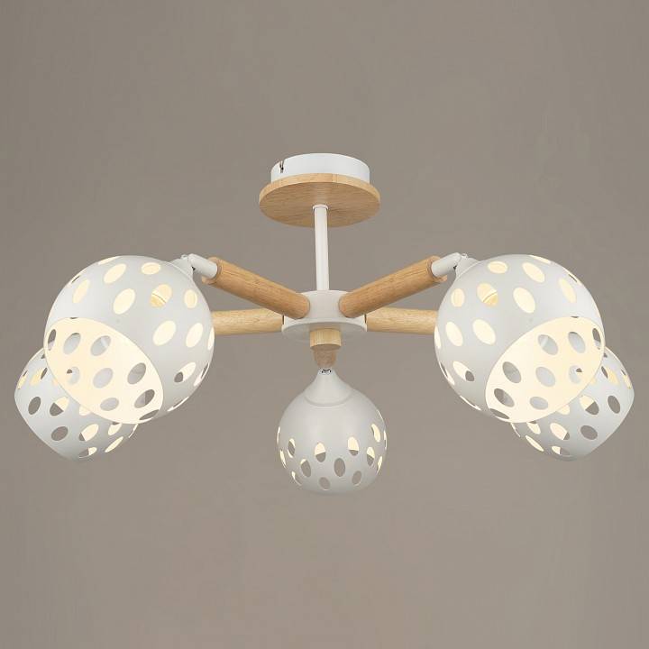 Люстра на штанге Reluce 04369 5 ламп белый 04369-0.3-05 WT