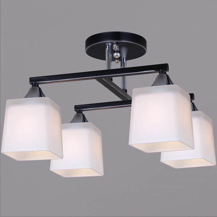 Люстра потолочная De City 05017-0.3-04 BK+CR