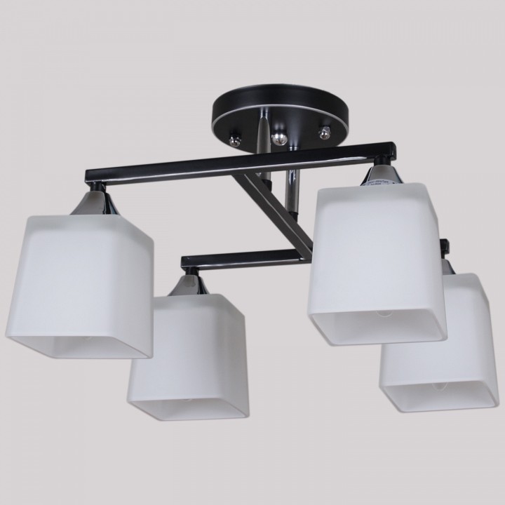 Люстра потолочная De City 05017-0.3-04 BK+CR