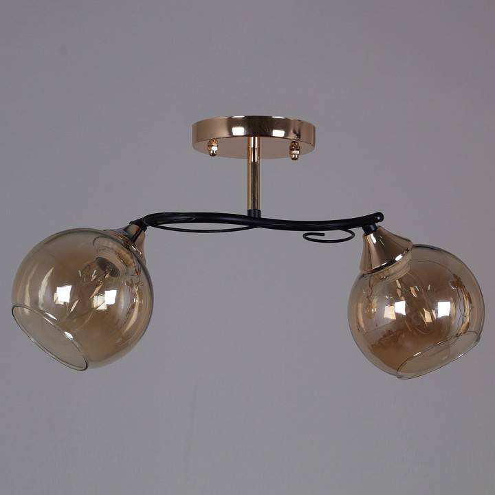 Светильник на штанге Reluce 06073 2 лампы французское золото черный 06073-0.3-02 FG+BK