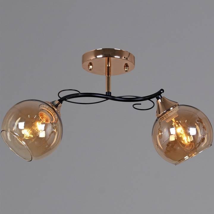 Светильник на штанге Reluce 06073 2 лампы французское золото черный 06073-0.3-02 FG+BK