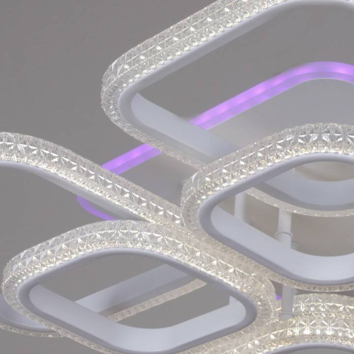 Потолочная люстра 06335-0.3-4+4B WH (RGB)