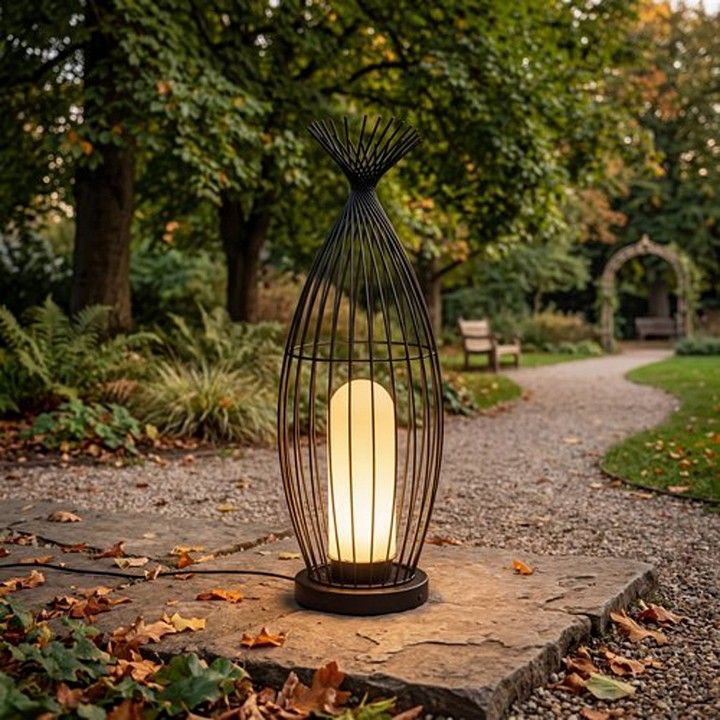 Наземный низкий светильник  09981-0.7-001JH 0.6M E27 BK RLOS