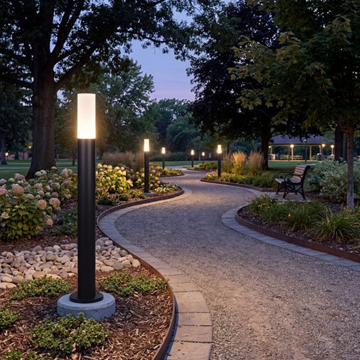 Наземный высокий светильник  09983-0.7-001JH 1.0M LED10W BK RLOS