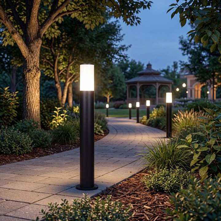 Наземный высокий светильник  09984-0.7-001JH 1.0M E27 BK RLOS