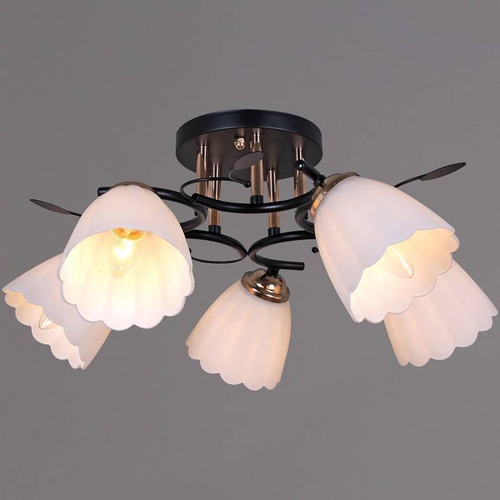 Люстра на штанге Reluce 10134-1 5 ламп 10134-0.3-05 BK+FG