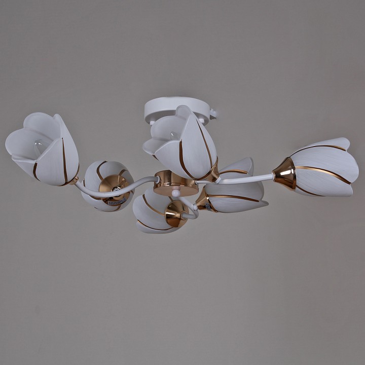 Люстра на штанге светодиодная Reluce 35360-0.3-06 WH+FG