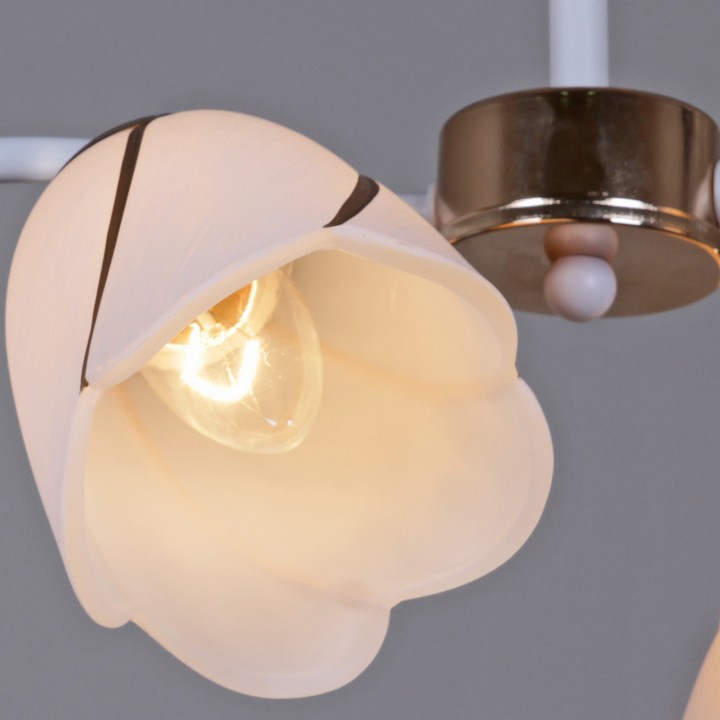 Люстра на штанге светодиодная Reluce 35360-0.3-06 WH+FG