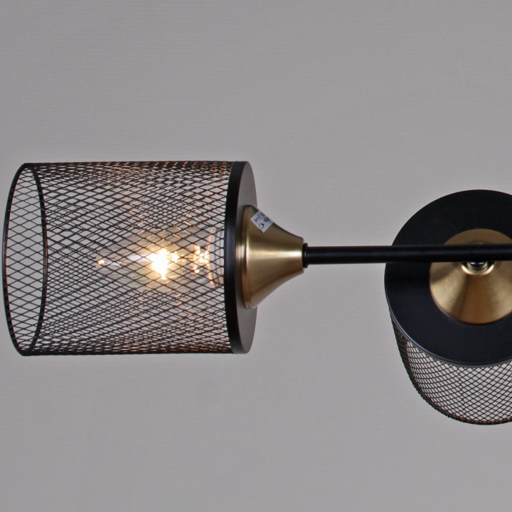 Люстра на штанге  38460-0.3-04 BK+COPPER