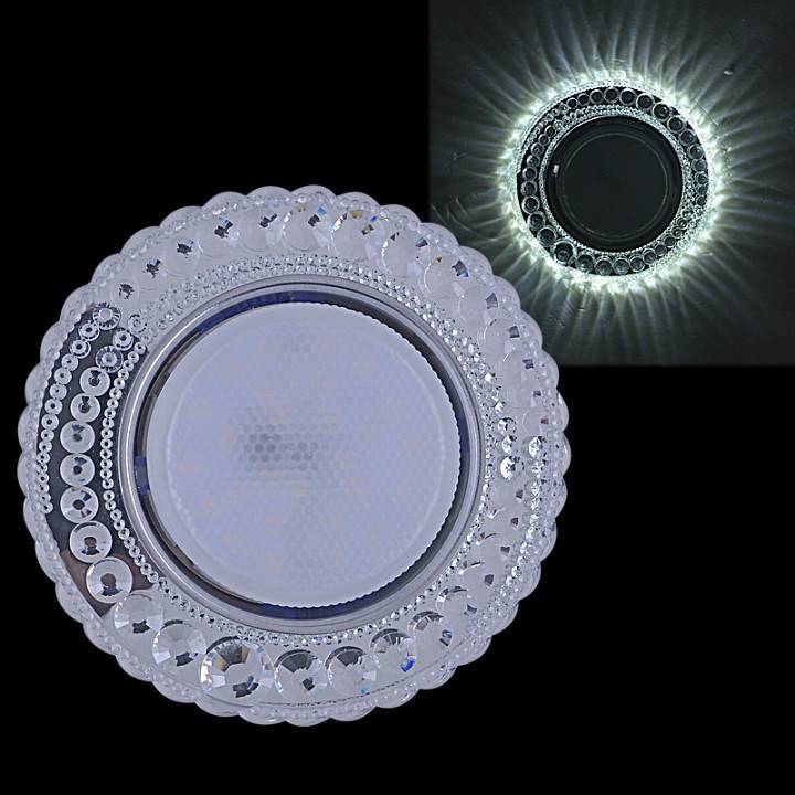 Встраиваемый светильник Reluce 53624 GX53 + LED 3 Вт прозрачный 53624-9.0-001ML