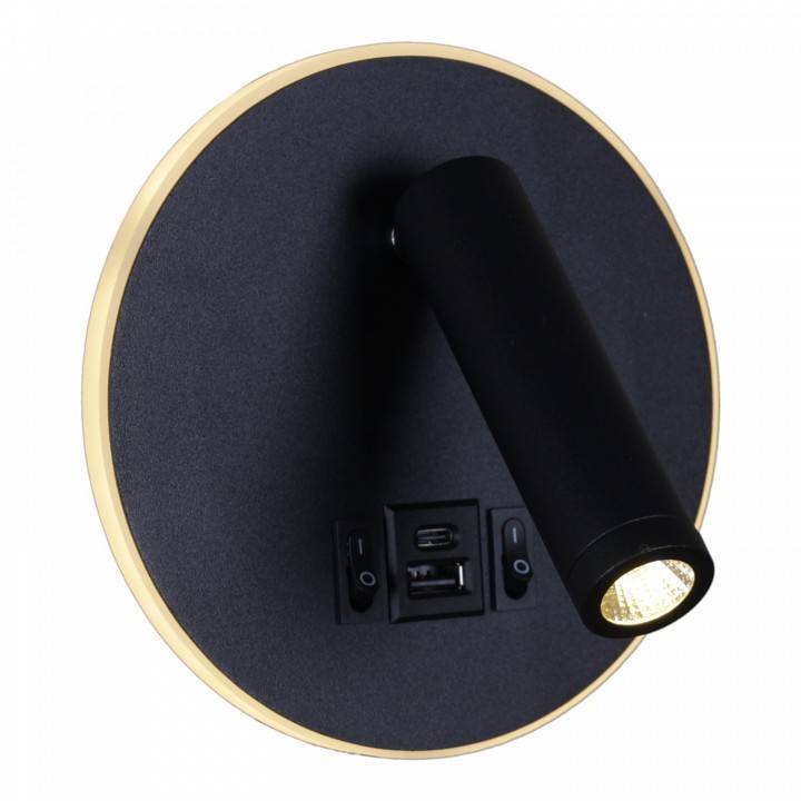 Бра 86203-9.2-001KT LED12W+USB BK