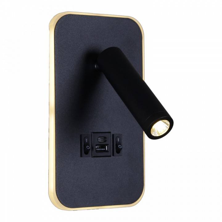 Бра Reluce LED 12 Вт USB 86204-9.2-001KT LED12W+USB BK