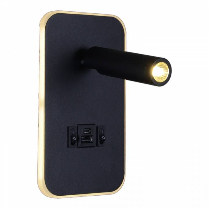Бра Reluce LED 12 Вт USB 86204-9.2-001KT LED12W+USB BK