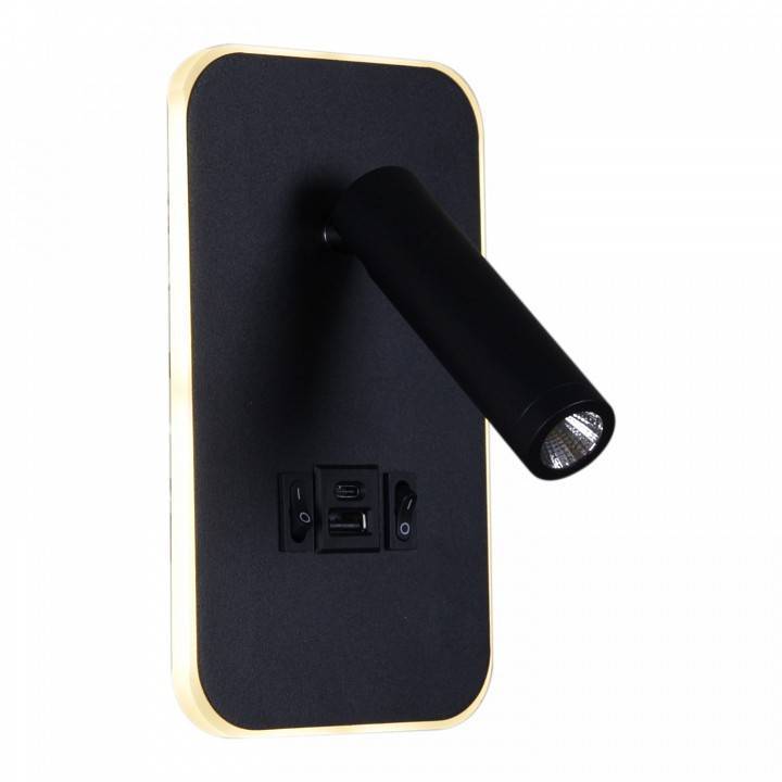 Бра Reluce LED 12 Вт USB 86204-9.2-001KT LED12W+USB BK