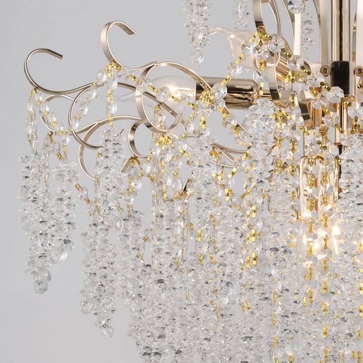 Люстра на штанге De Markt Сити 9xG9 золото 90324-0.3-09A FGD