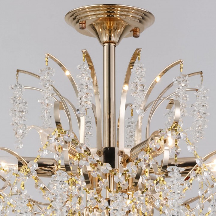 Люстра на штанге De Markt Сити 9xG9 золото 90324-0.3-09A FGD