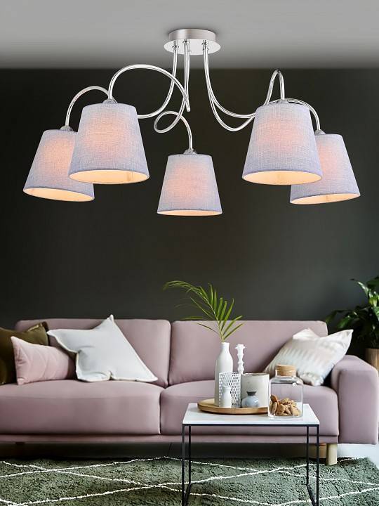 Потолочная люстра Rivoli Evelyn 5хE14 40 Вт Б0055029