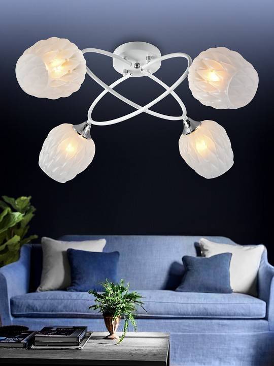 Потолочная люстра Rivoli Hettie 4хE27 60 Вт Б0055381