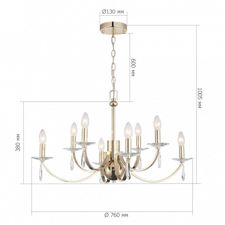 Подвесная люстра ST-Luce BRASS SL1405.203.08