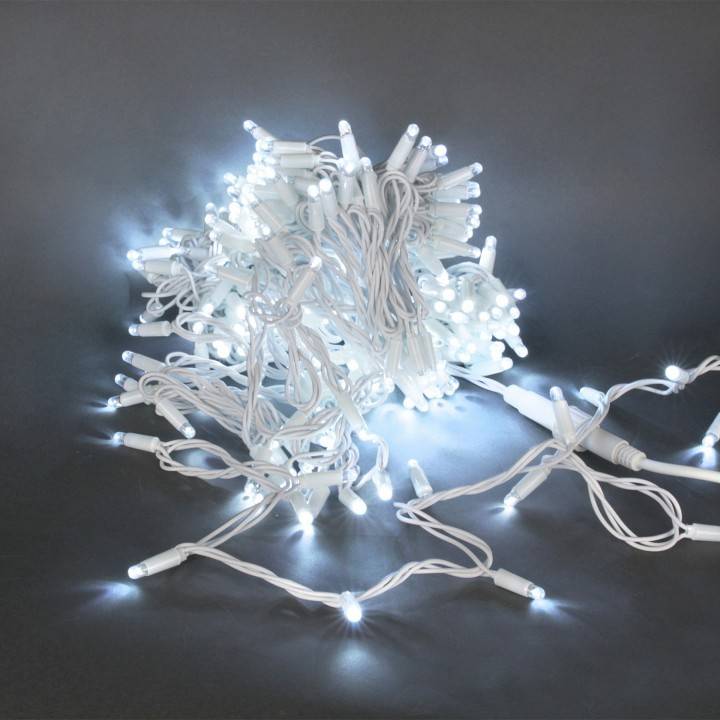 Гирлянда нить Sneha A-047B 100 LED 10 м IP44 белый свет A-047B WT