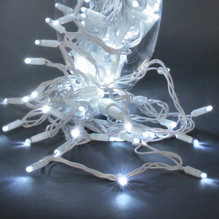 Гирлянда нить Sneha A-047B 100 LED 10 м IP44 белый свет A-047B WT