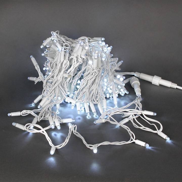 Гирлянда нить Sneha A-047B 100 LED 10 м IP44 белый свет с мерцанием A-047B WT FLASH