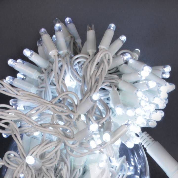 Гирлянда нить Sneha A-047B 100 LED 10 м IP44 белый свет с мерцанием A-047B WT FLASH