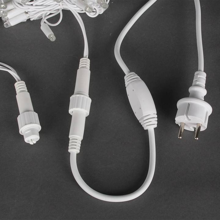 Гирлянда нить Sneha A-047B 100 LED 10 м IP44 белый свет с мерцанием A-047B WT FLASH