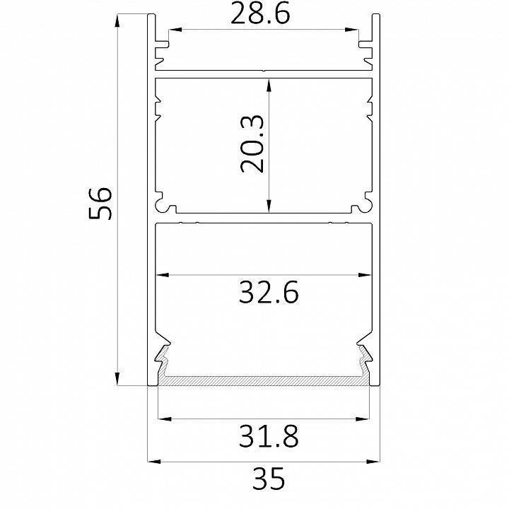 Светильник светодиодный накладной Dekraft 6063 LINE 3556 36 Вт 6000 К 1200 мм серебро 0412617