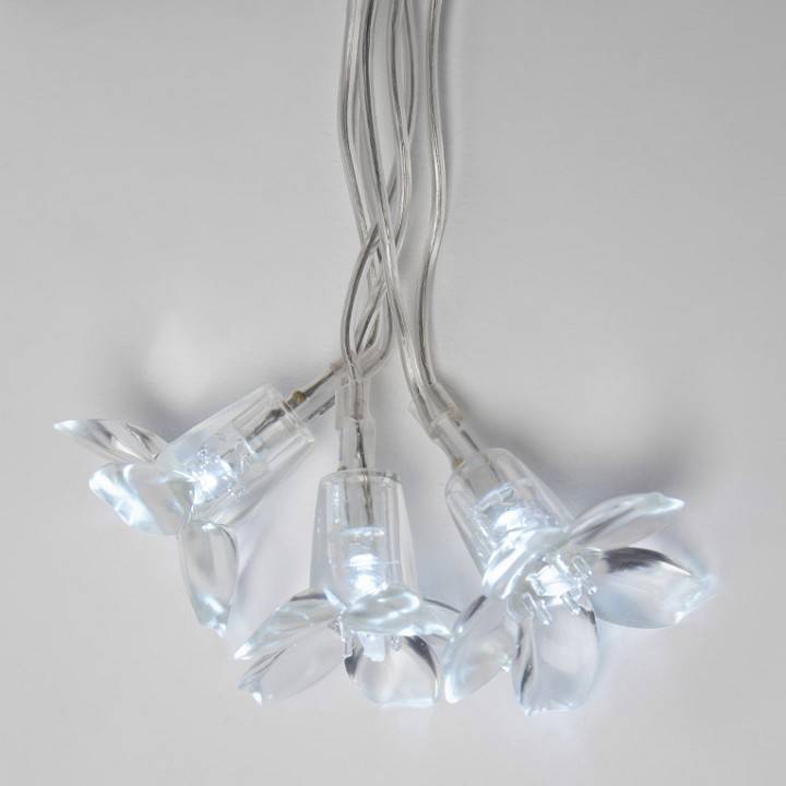 Гирлянда с насадками Uniel Снежинки 10 LED 2 м ULD-7934