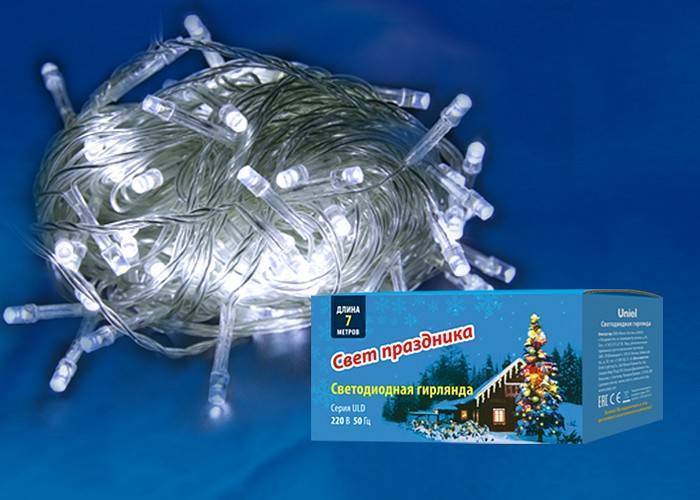 Гирлянда Нить Uniel ULD-S0700 7 м 70 LED IP20 теплый белый UL-00005260