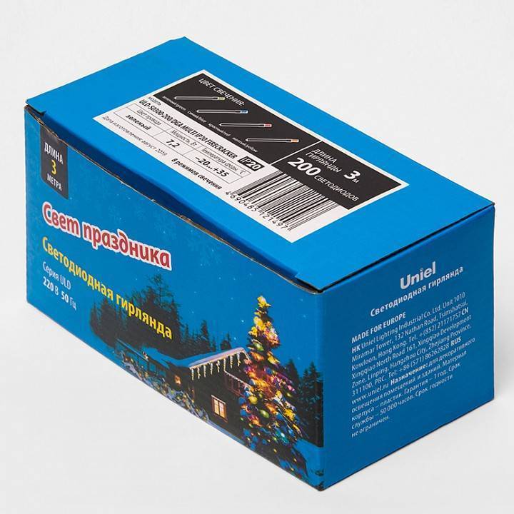 Гирлянда Нить Uniel ULD-S3000 30 м 300 LED IP20 теплый белый UL-00005475