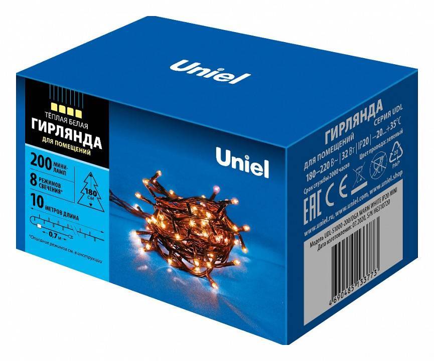 Гирлянда Нить Uniel UDL-S1000 10 м 100 LED IP20 мультиколор UL-00007190