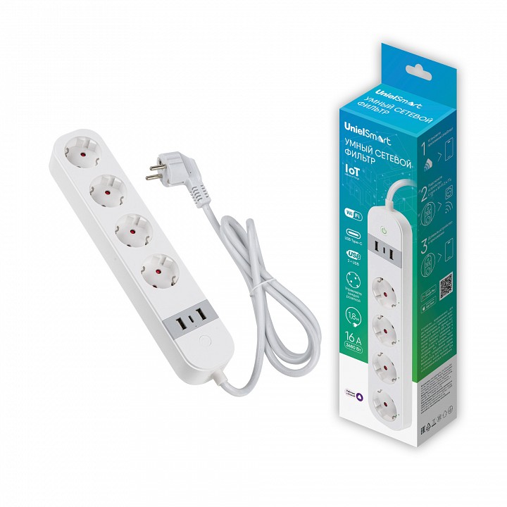 Удлинитель с выключателем Uniel  UL-00011386