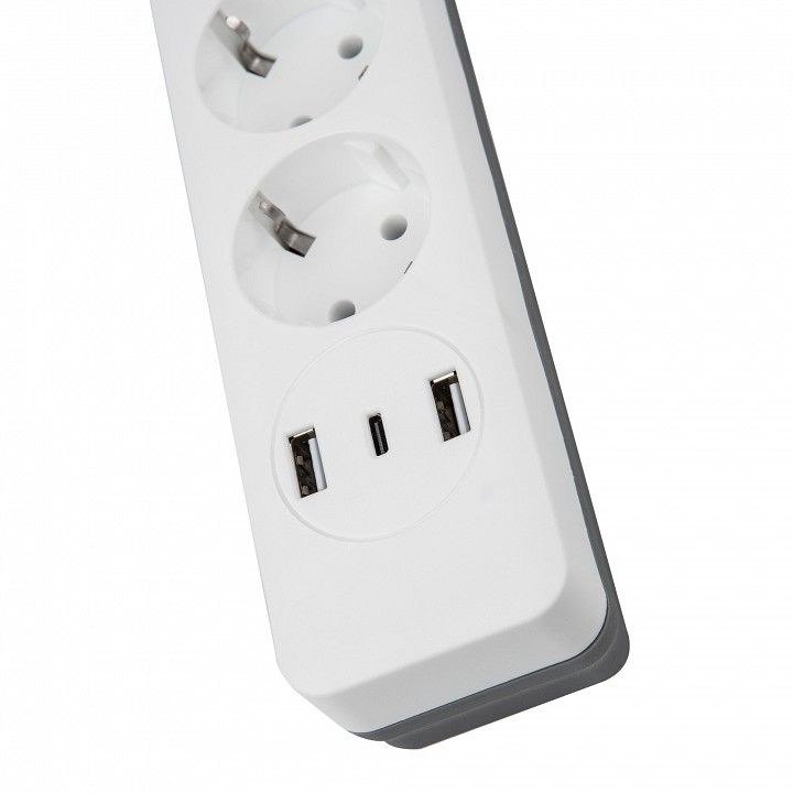 Сетевой фильтр Uniel S-GSR5-3 U2C1 WHITE/GREY UL-00012109